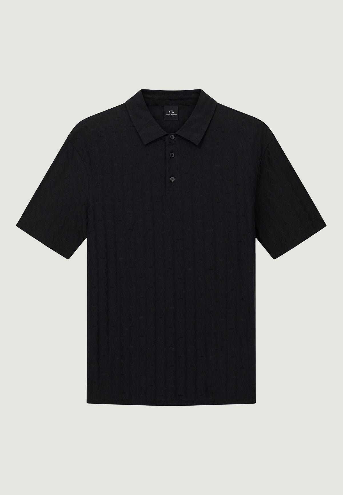 Armani Exchange Katoenen Polo met Korte Mouwen – Zwart