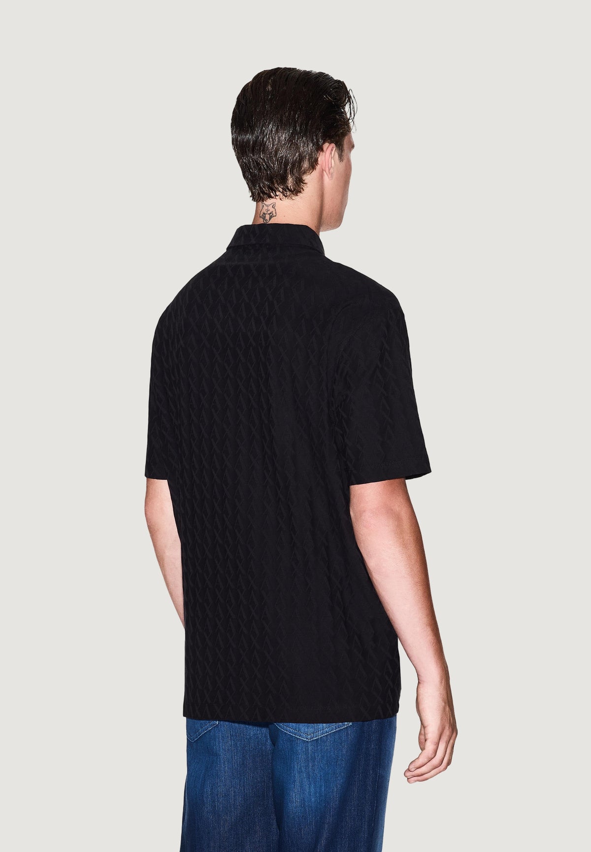 Armani Exchange Katoenen Polo met Korte Mouwen – Zwart