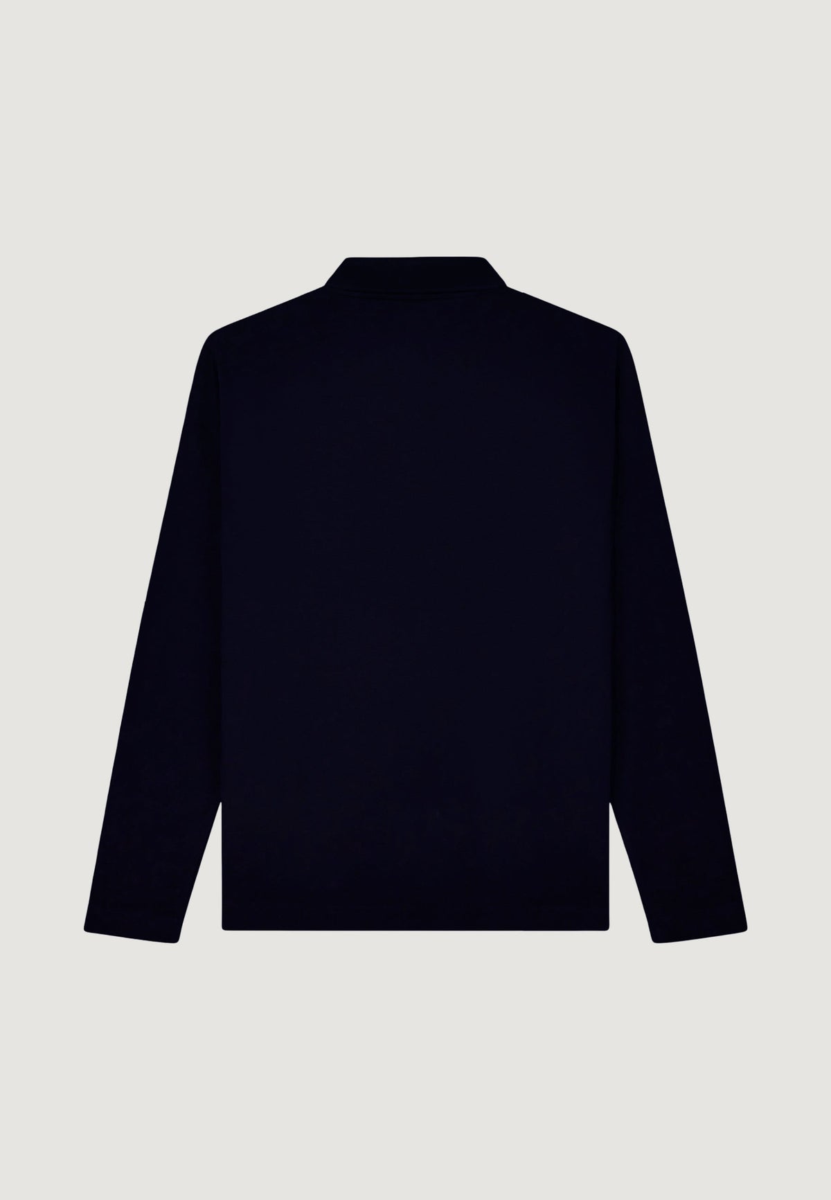 Armani Exchange Stretch Polo met Lange Mouwen – Marineblauw