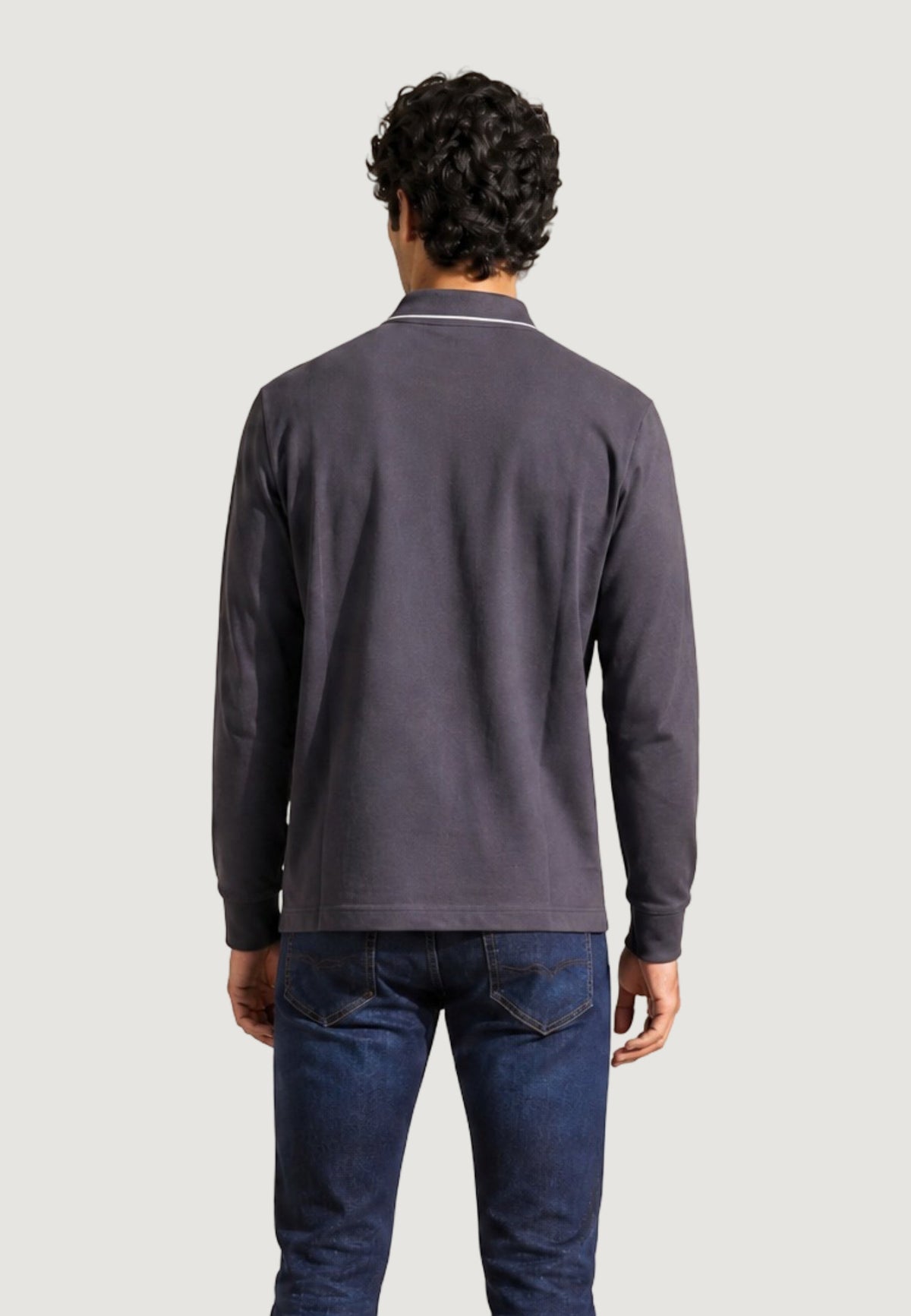 Armani Exchange Katoenen Polo met Lange Mouwen – Zwart