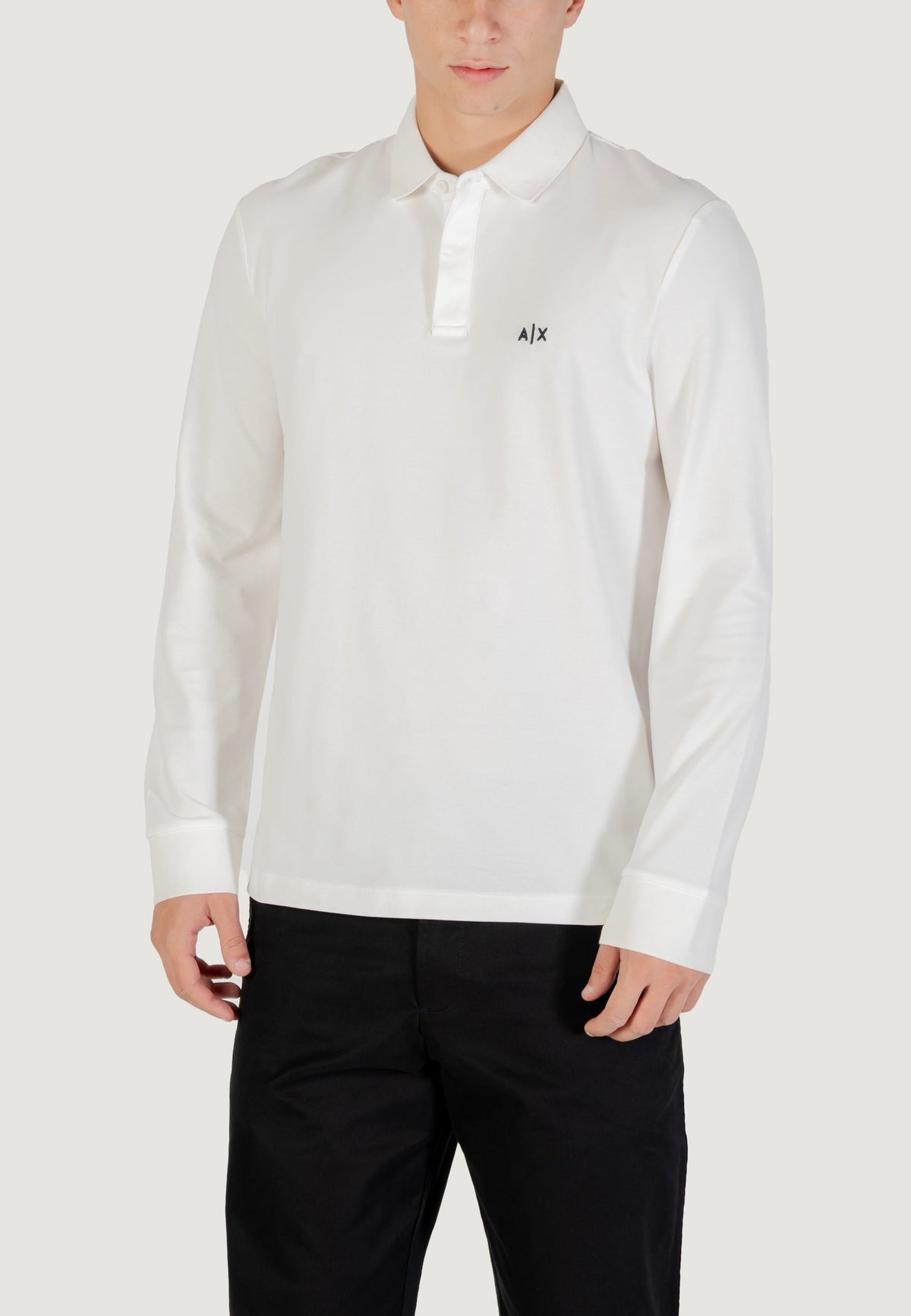Armani Exchange Polo met Lange Mouwen – Wit