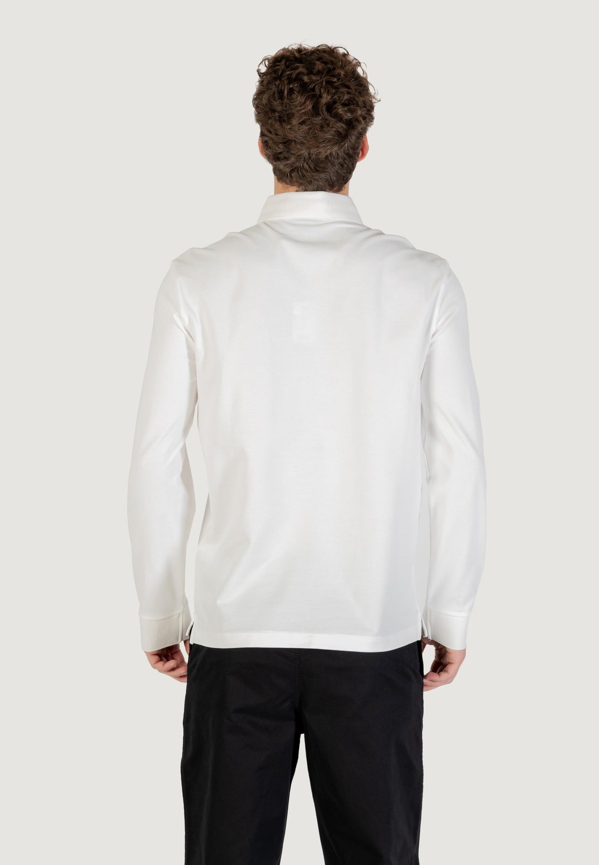 Armani Exchange Polo met Lange Mouwen – Wit