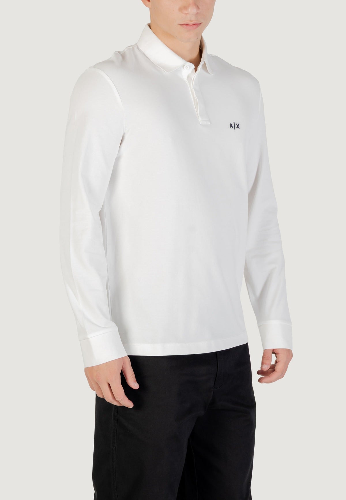 Armani Exchange Polo met Lange Mouwen – Wit
