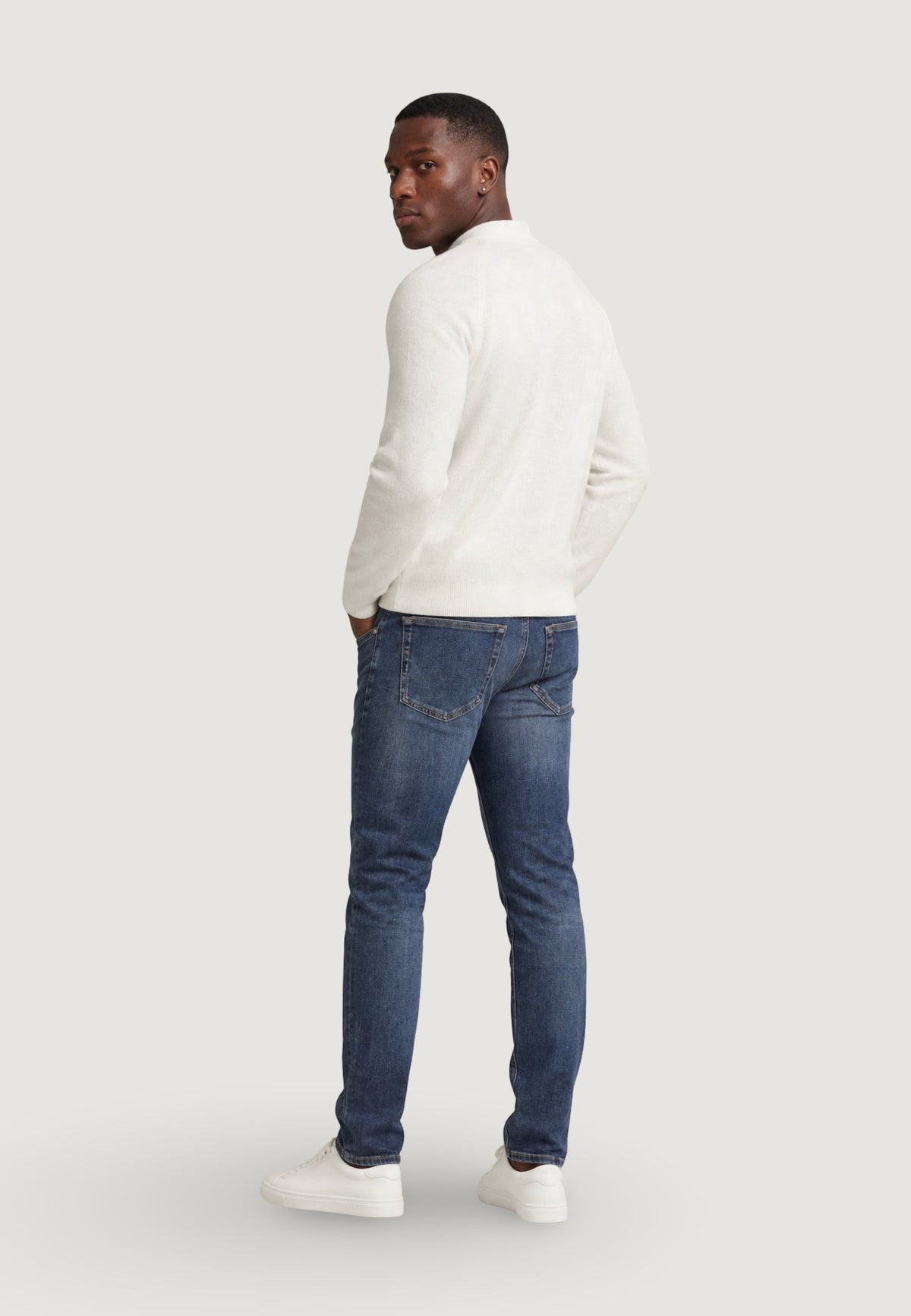 Tommy Hilfiger Slim fit polo met lange mouwen – Wit