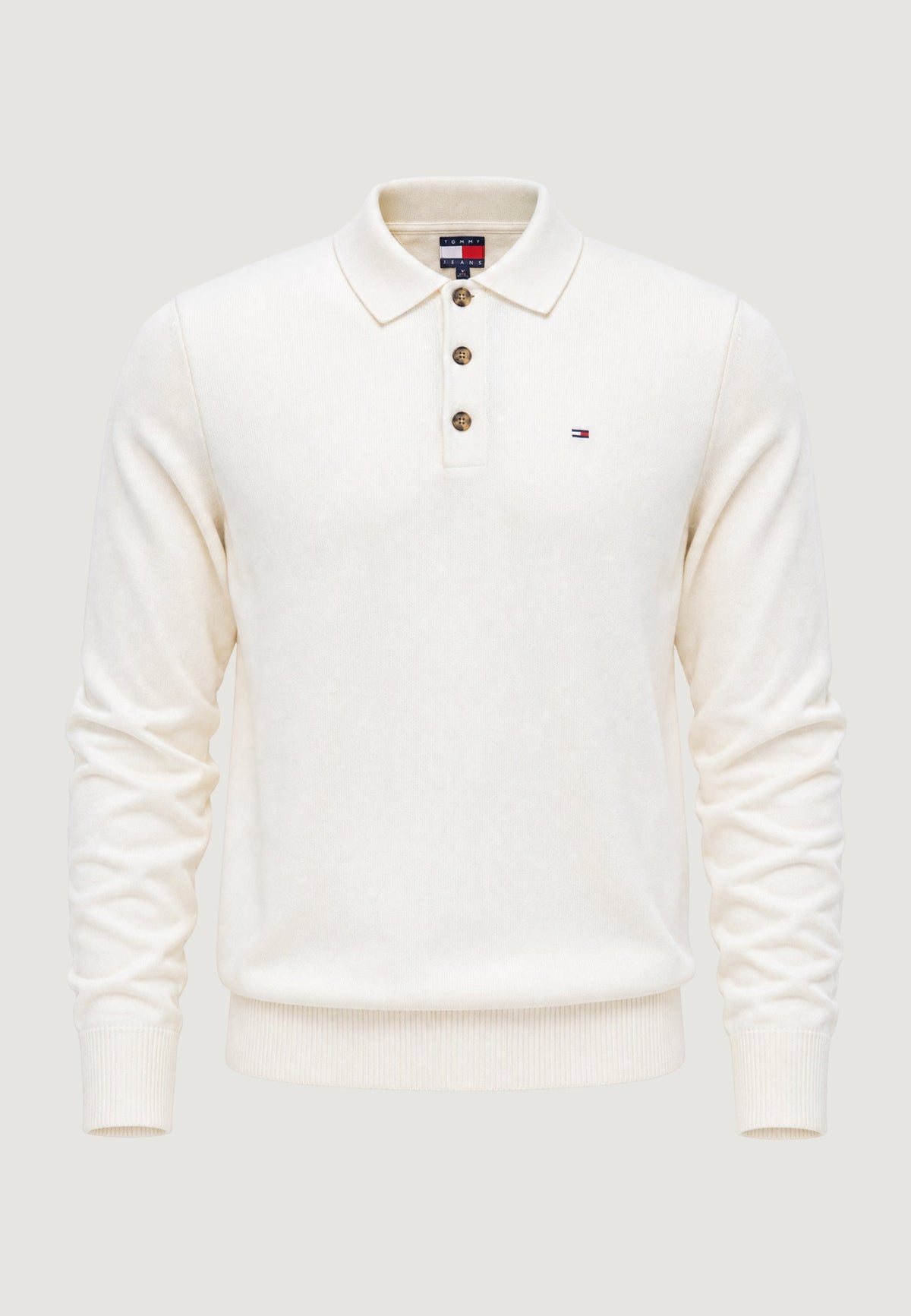 Tommy Hilfiger Slim fit polo met lange mouwen – Wit