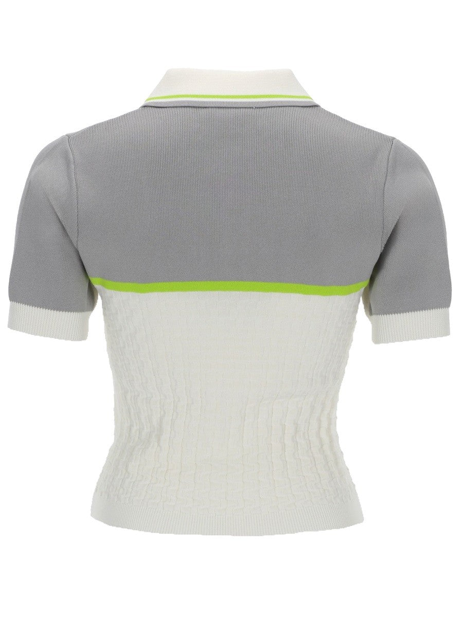 Casablanca Tennispolo met borduursel – Wit
