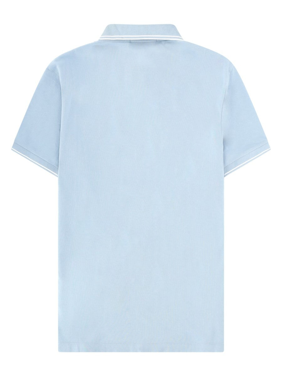 Stone Island Polo met logo – Lichtblauw
