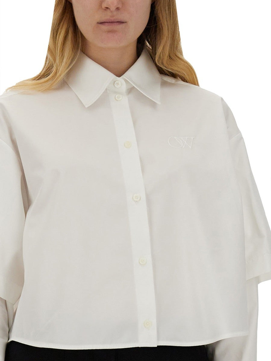 Off-White Popeline Overhemd – Wit
