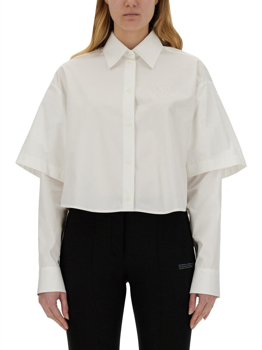 Off-White Popeline Overhemd – Wit