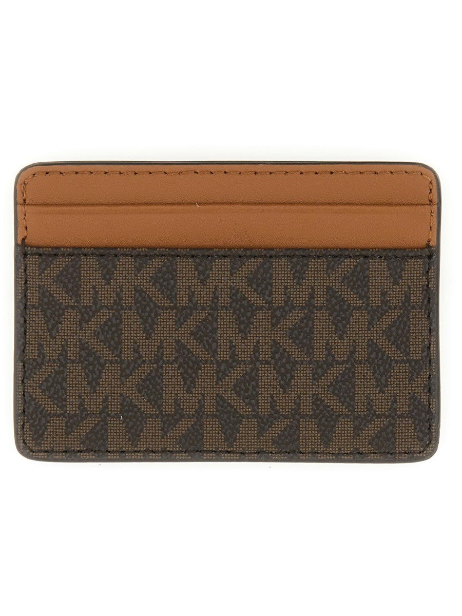 Michael Kors Jet Set Kaarthouder met logoprint – Bruin