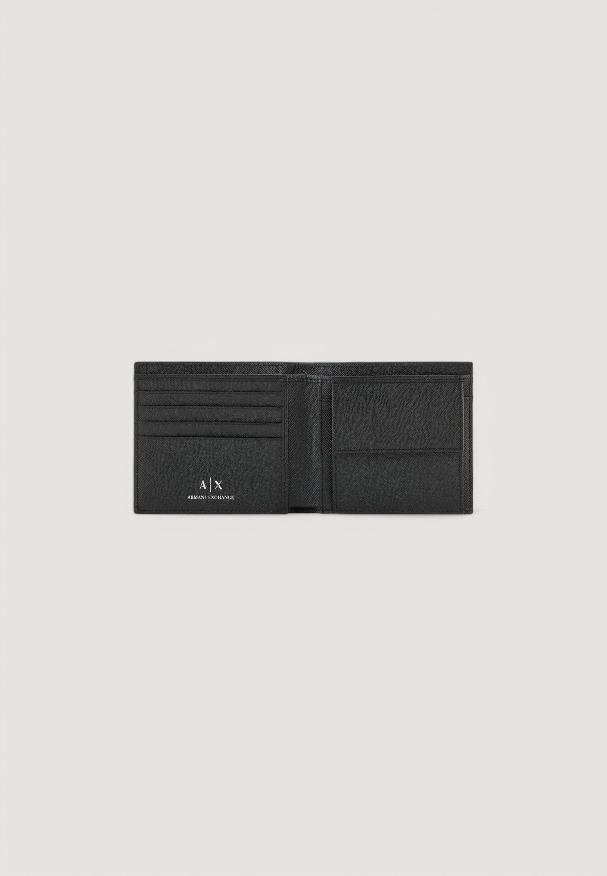 Armani Exchange Leren Portemonnee met Muntvak – Zwart