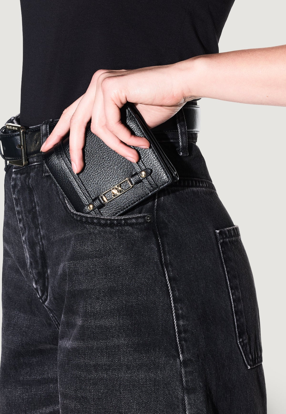 Armani Exchange Kleine Portemonnee – Zwart