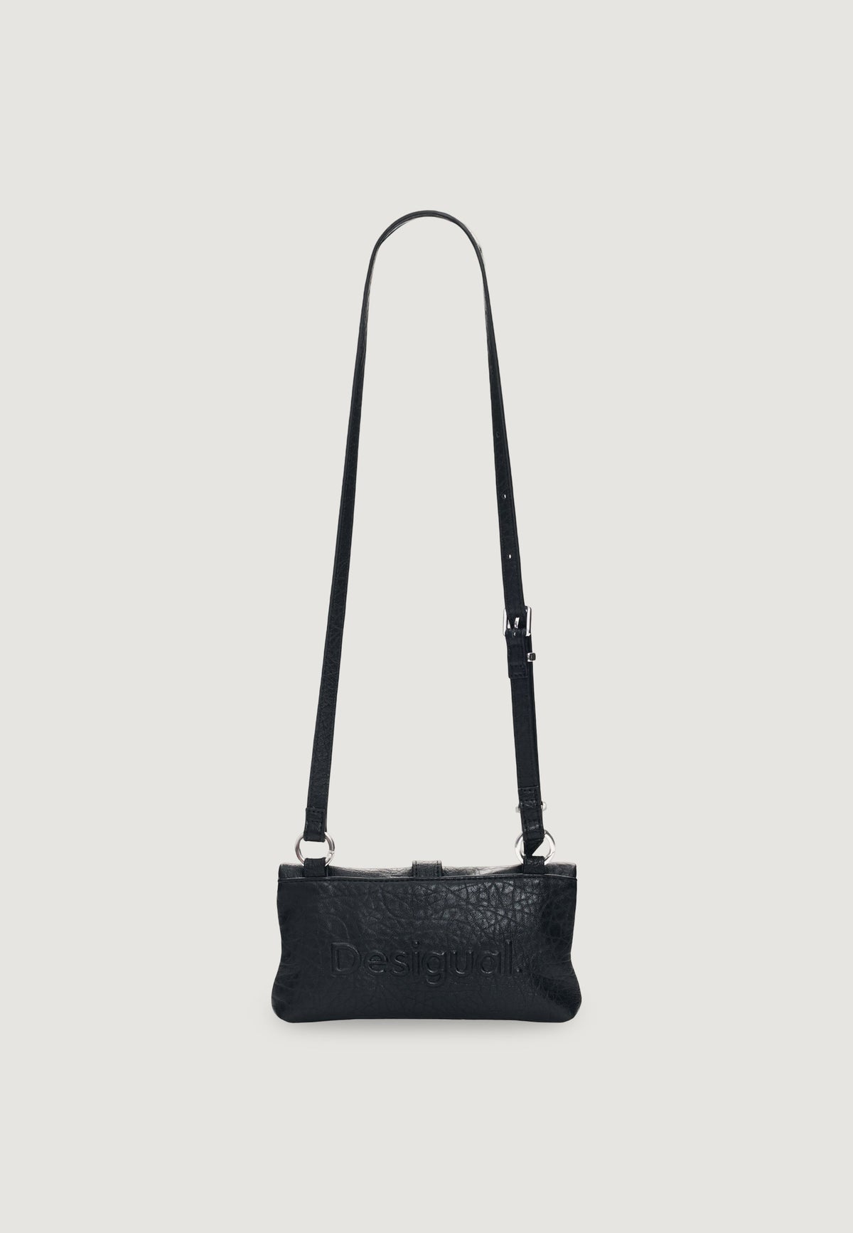Desigual Half Logo Clutch met schouderband – Zwart