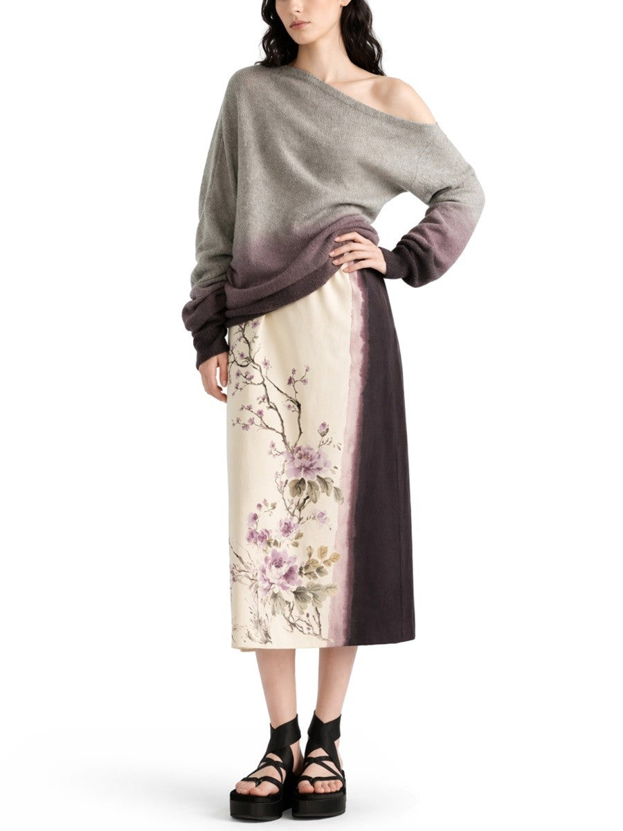 Christian Dior Zijden Midirok met print – Meerkleurig