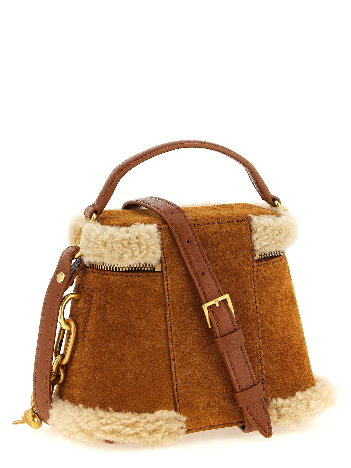 Balmain Pulse Vanity Handtas – Cognac