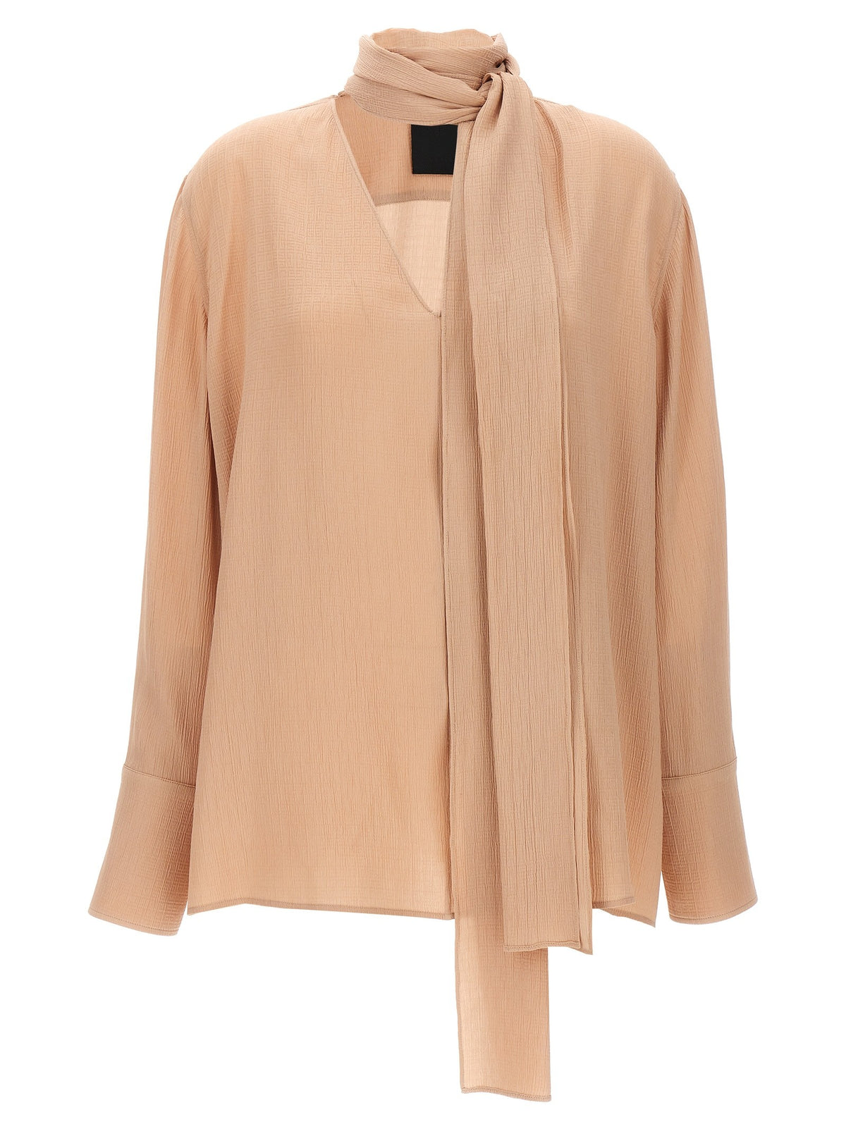 Givenchy Zijden Blouse met strik – Beige