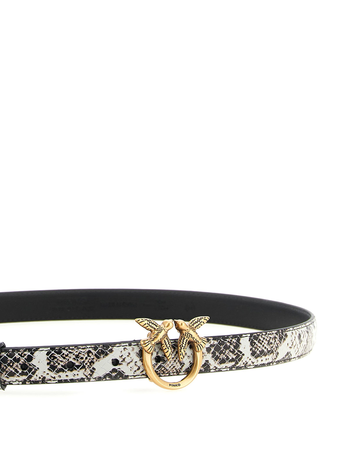 Pinko Leren riem met pythonprint – Meerkleurig