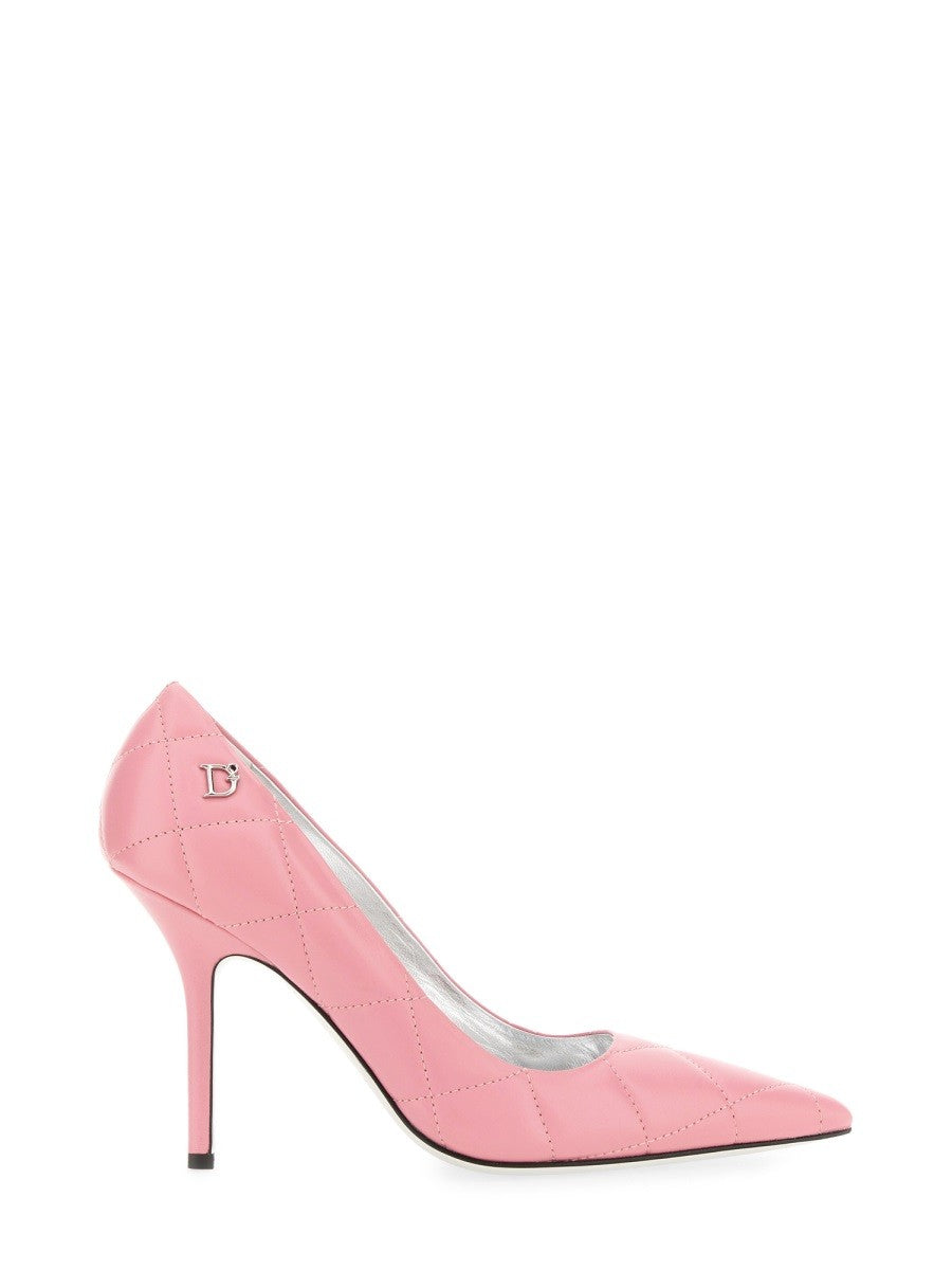 Dsquared2 Doorgestikte Leren Pumps – Roze
