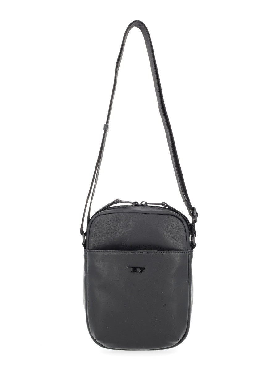 Diesel Leren crossbodytas – Zwart