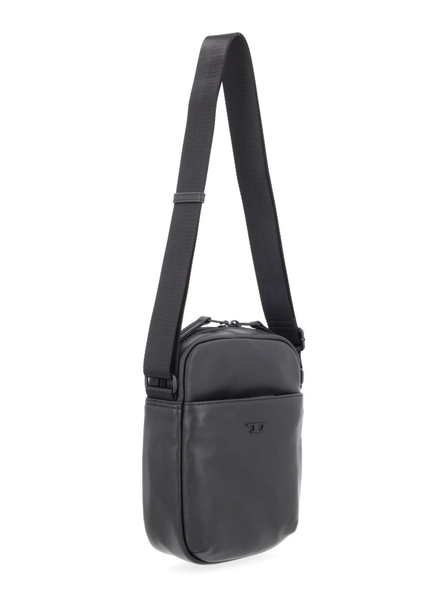 Diesel Leren crossbodytas – Zwart