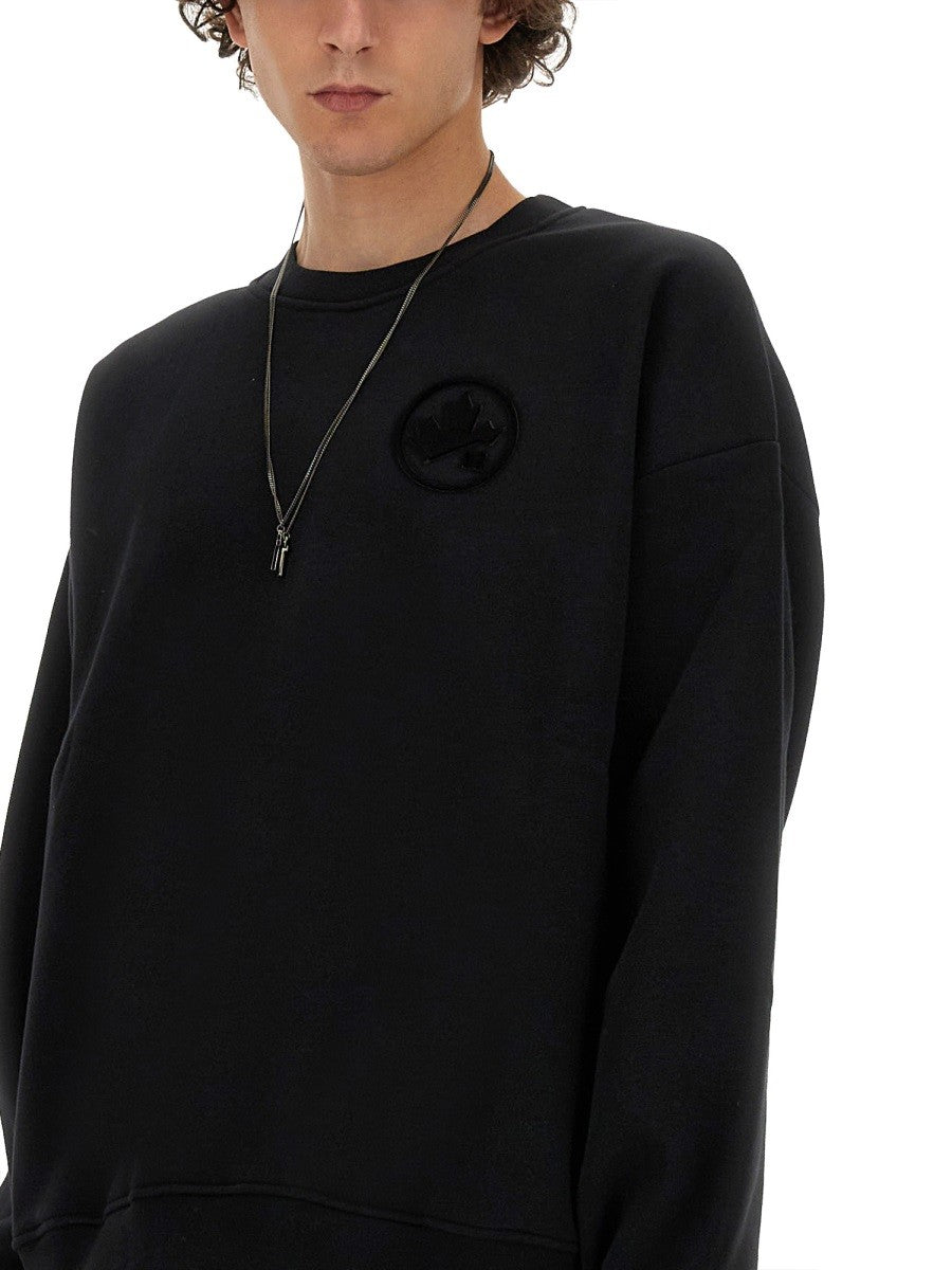Dsquared2 Sweater van katoenmix – Zwart