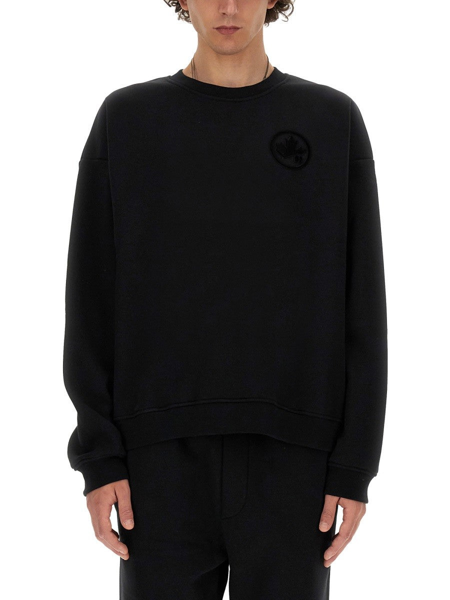 Dsquared2 Sweater van katoenmix – Zwart