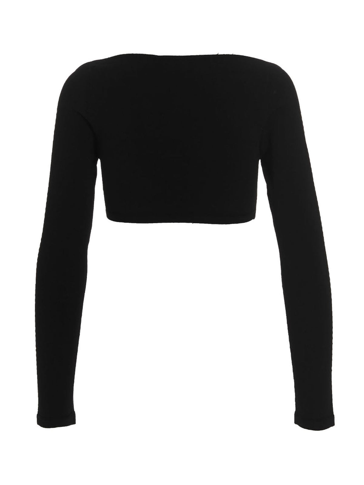 Dsquared2 Geribde Cropped Trui – Zwart