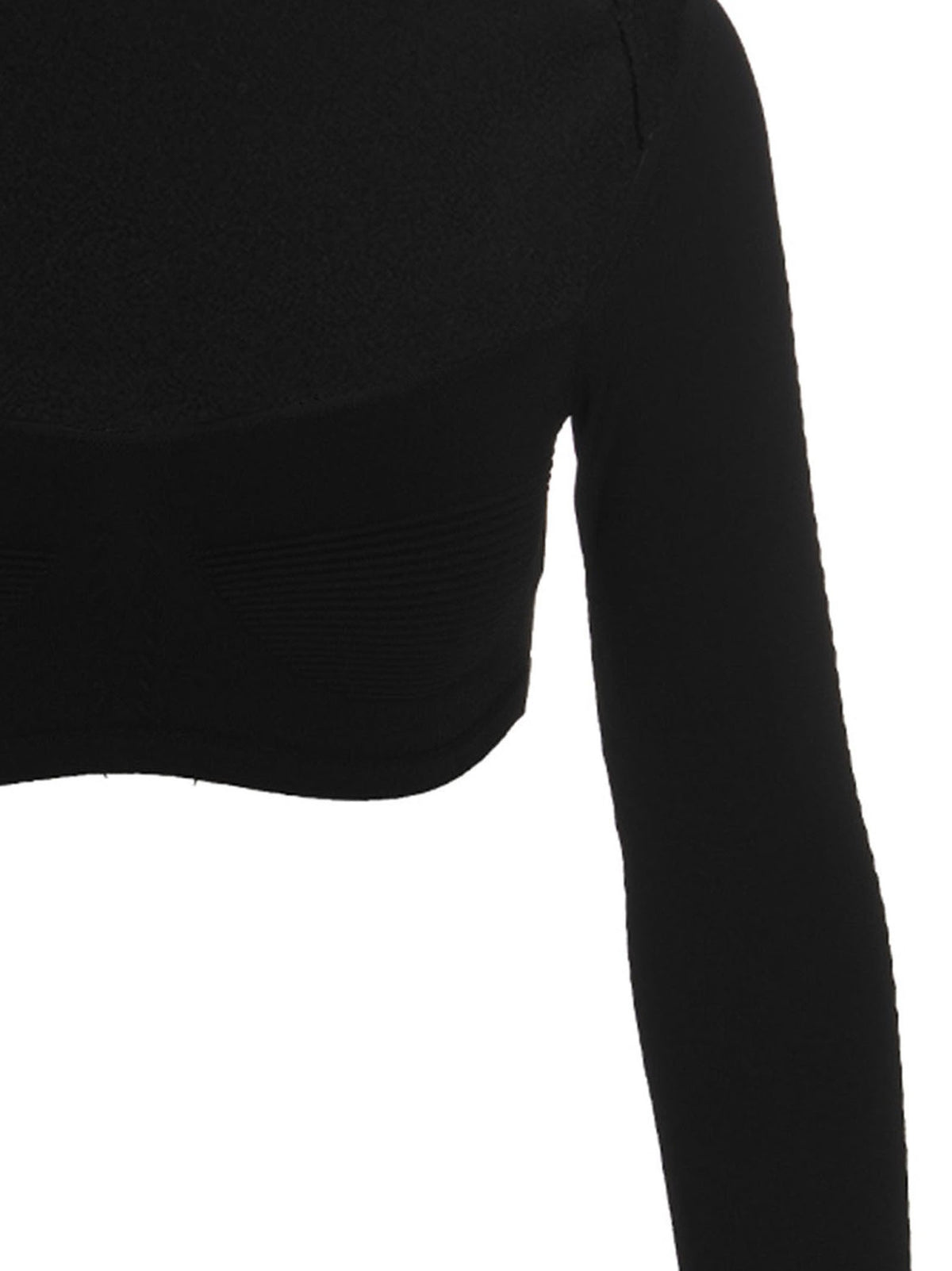Dsquared2 Geribde Cropped Trui – Zwart
