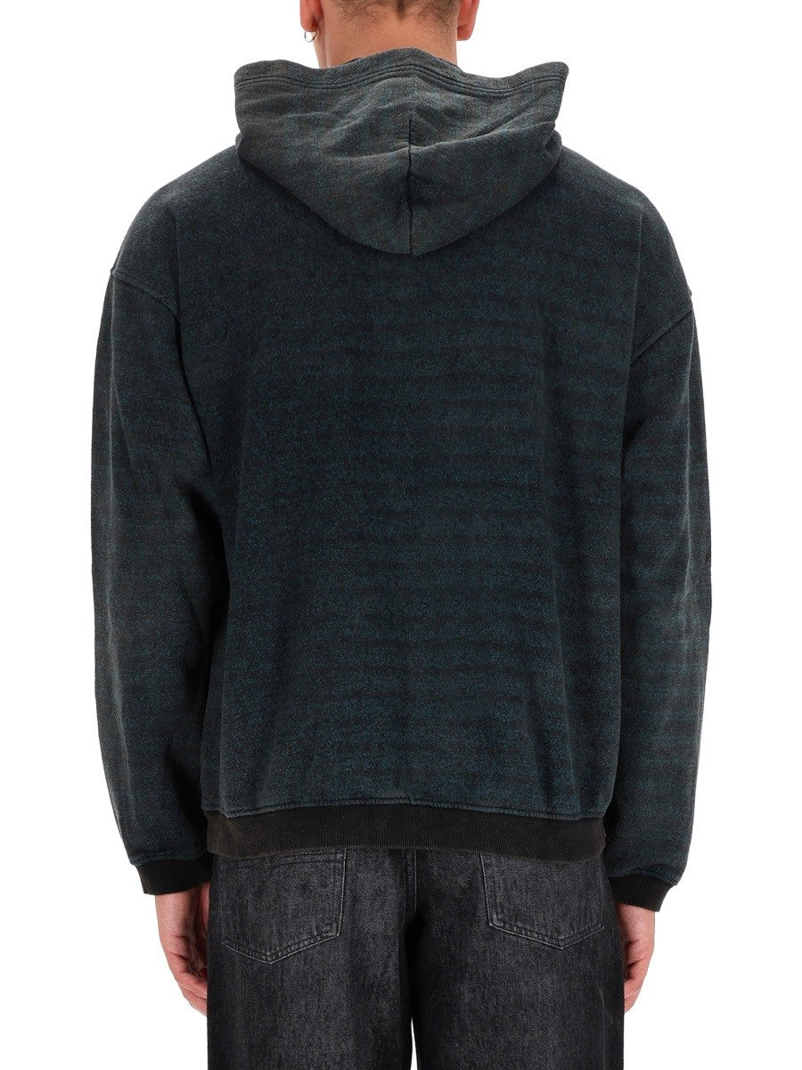 Diesel Hoodie met gewassen look – Zwart