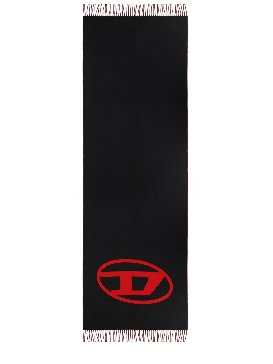 Diesel S-Tevie Sjaal – Zwart / Rood