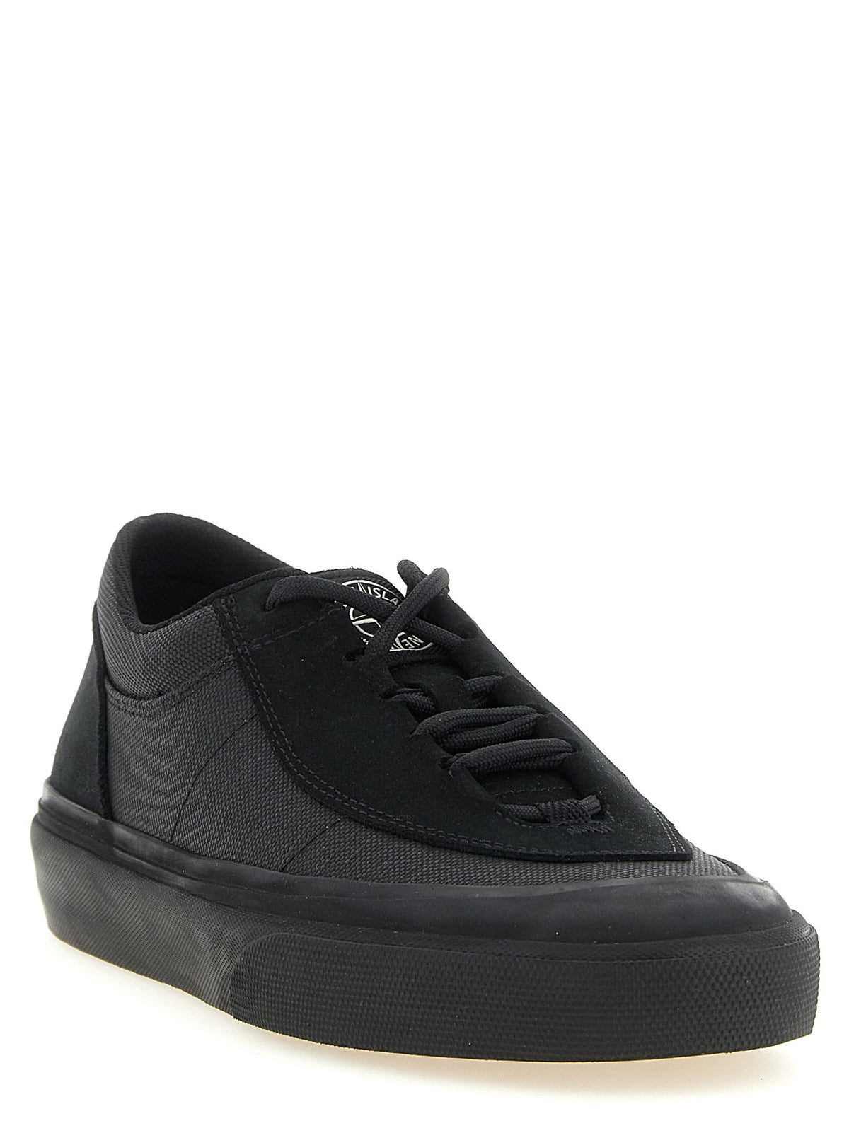 Stone Island Canvas sneakers met suède – Zwart