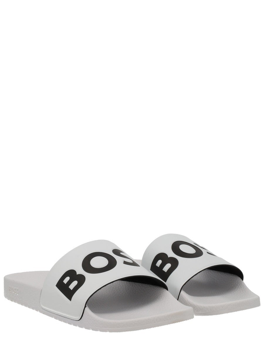 Boss Aryeh Badslippers – Wit