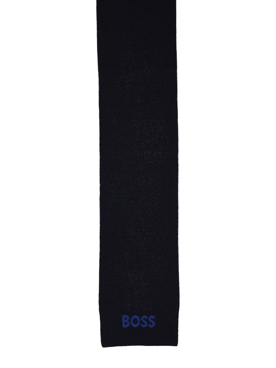 Boss Elios Wollen Sjaal – Marineblauw