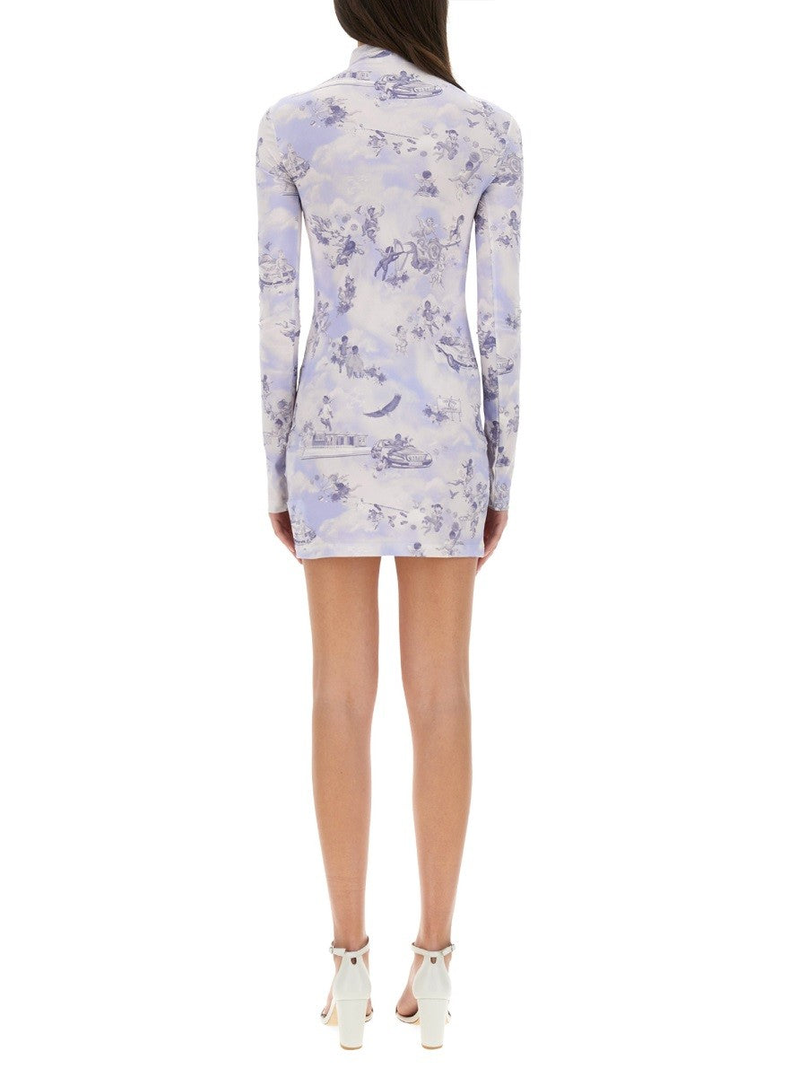 Off-White Serenity Korte Jurk – Lichtblauw