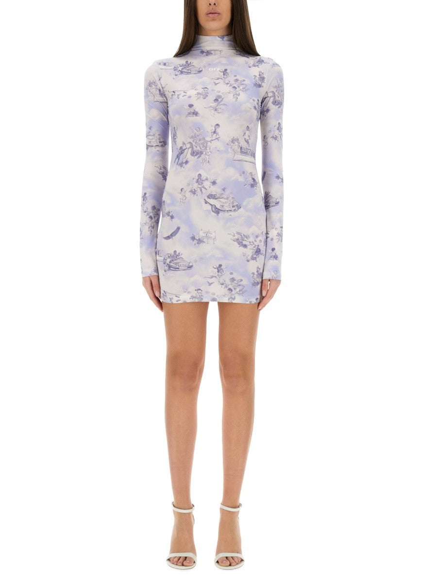 Off-White Serenity Korte Jurk – Lichtblauw