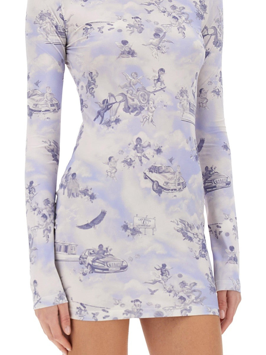 Off-White Serenity Korte Jurk – Lichtblauw