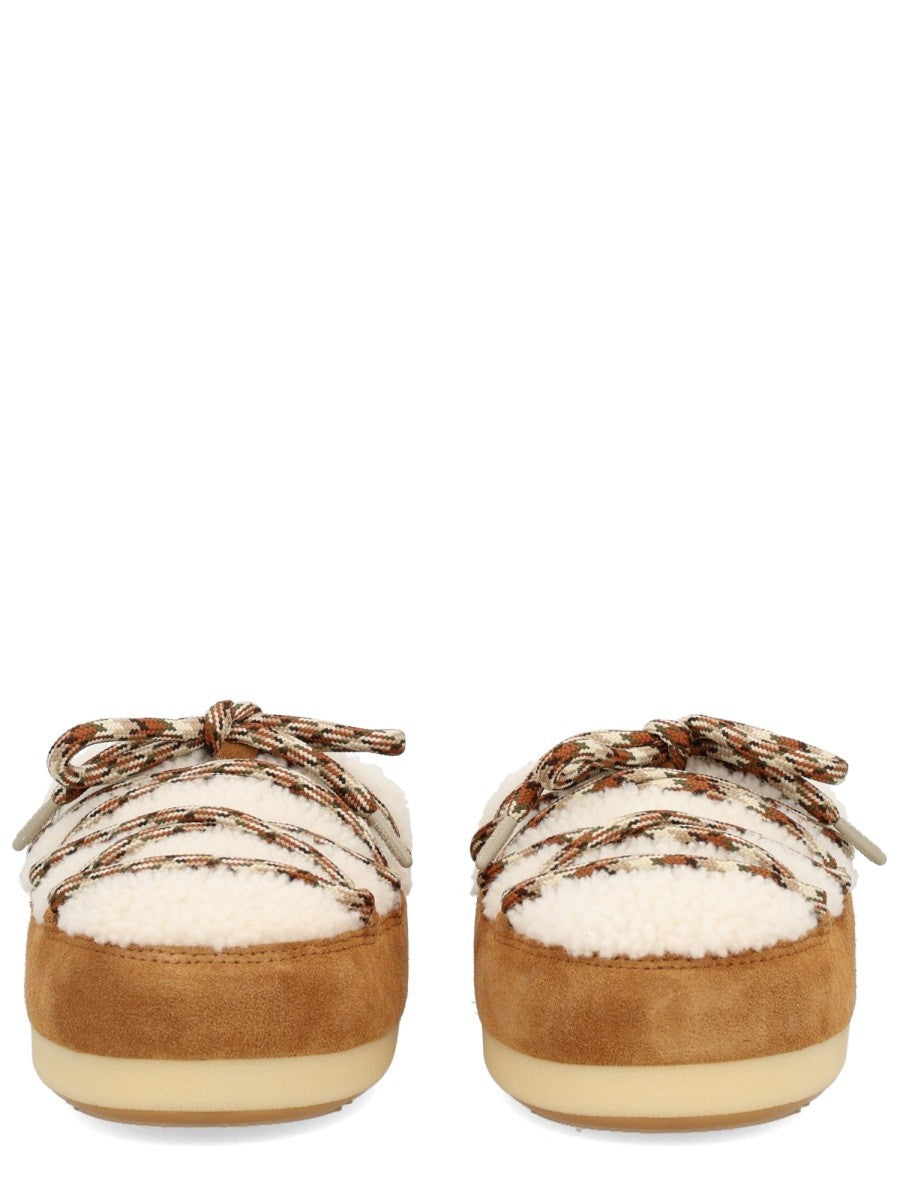 Moon Boot EVX Shearling Muiltjes – Cognac / Gebroken wit