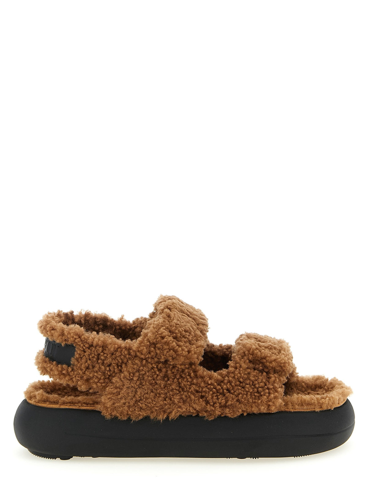 Moon Boot Shearling Sandalen – Bruin