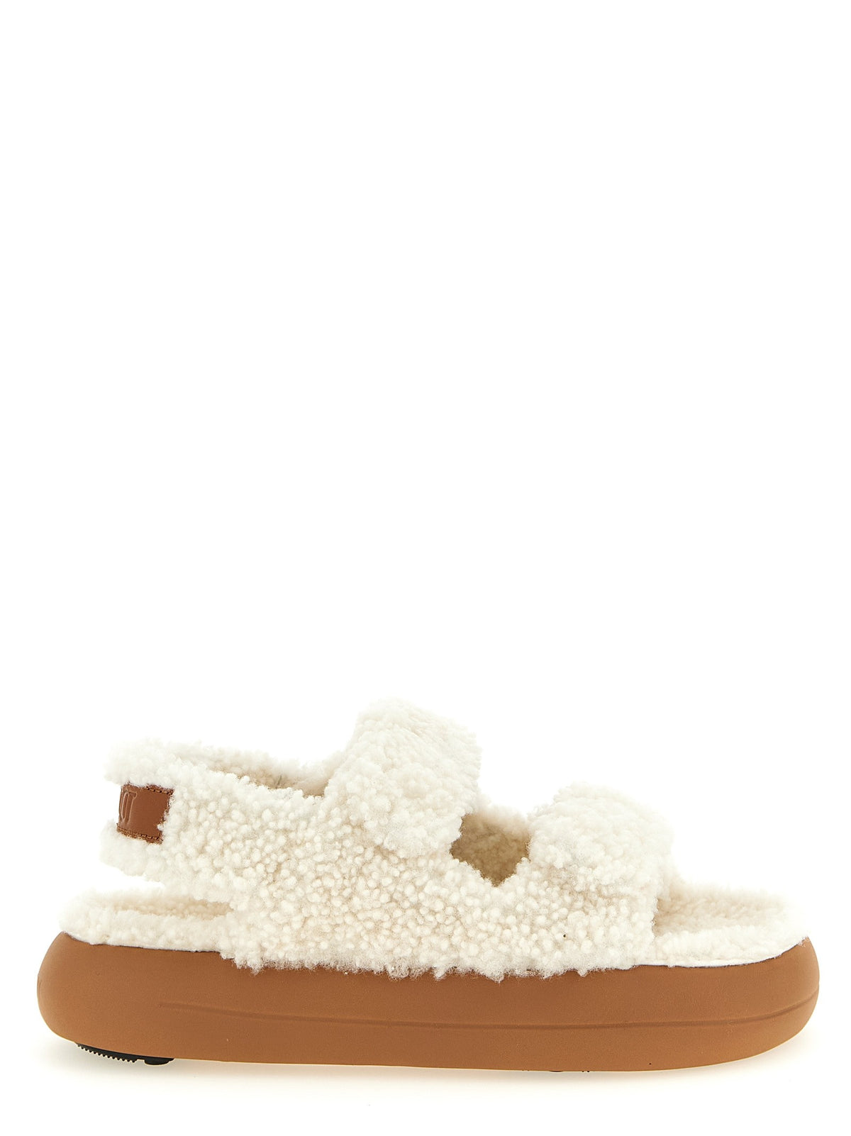 Moon Boot Shearling Sandalen – Wit