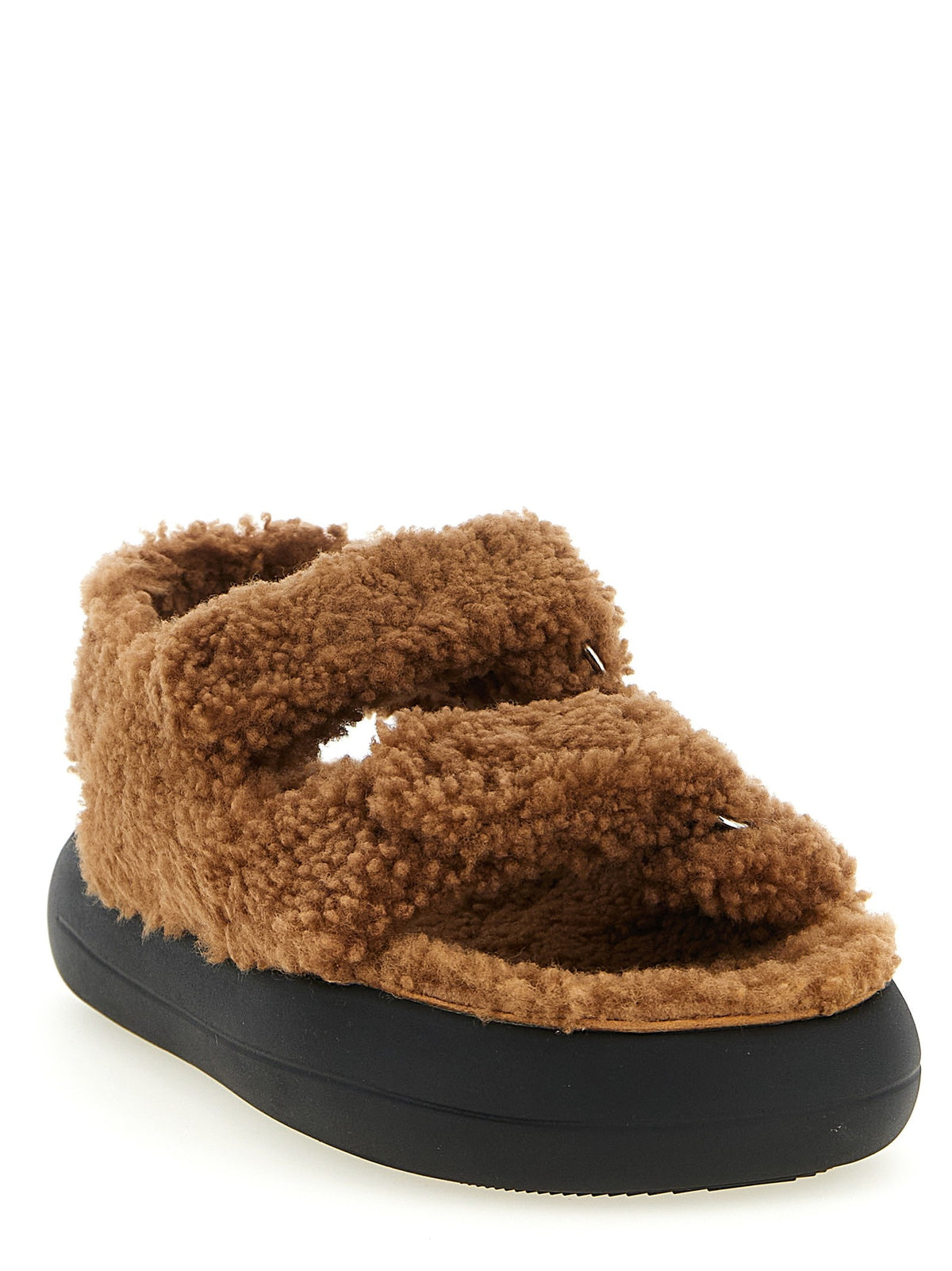 Moon Boot Shearling Sandalen – Bruin