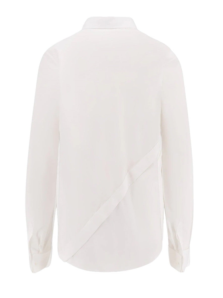 Christian Dior Blouse met asymmetrische sluiting – Wit