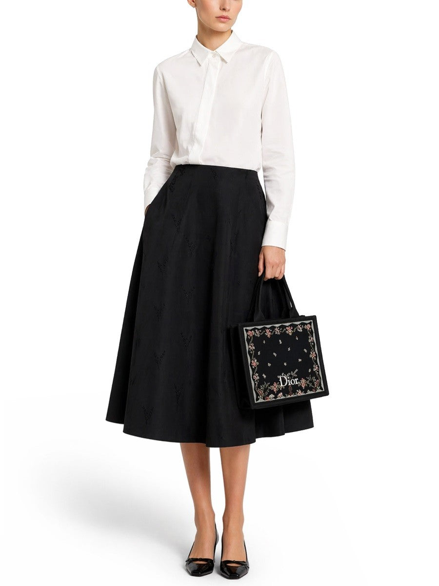 Christian Dior Blouse met asymmetrische sluiting – Wit