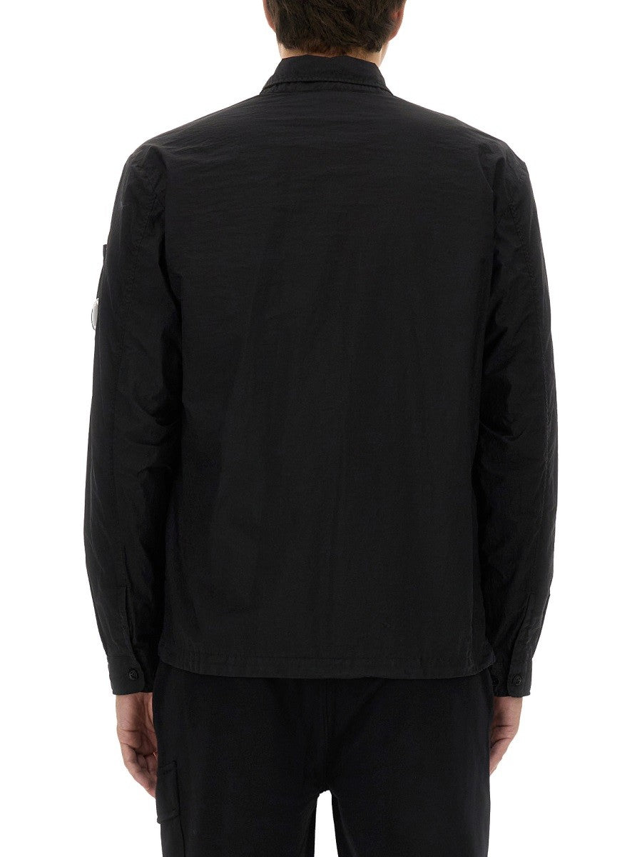 C.P. Company Oversized Nylon Overhemd – Zwart