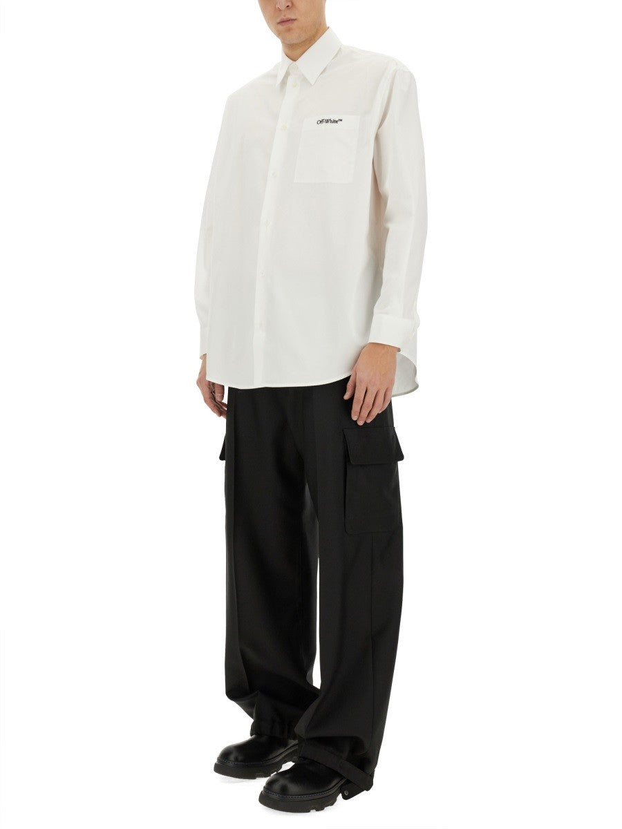 Off-White Katoenen Overhemd – Wit