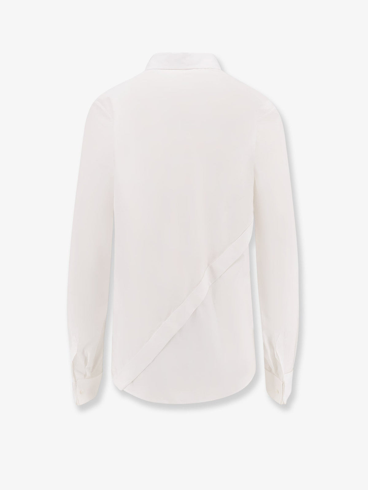Christian Dior Blouse met schuine sluiting – Wit