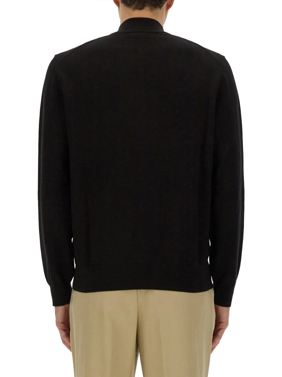Boss Katoenen Vest met rits – Zwart