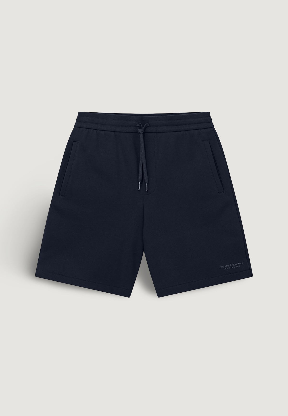 Armani Exchange Katoenen Bermuda met Veters – Marineblauw