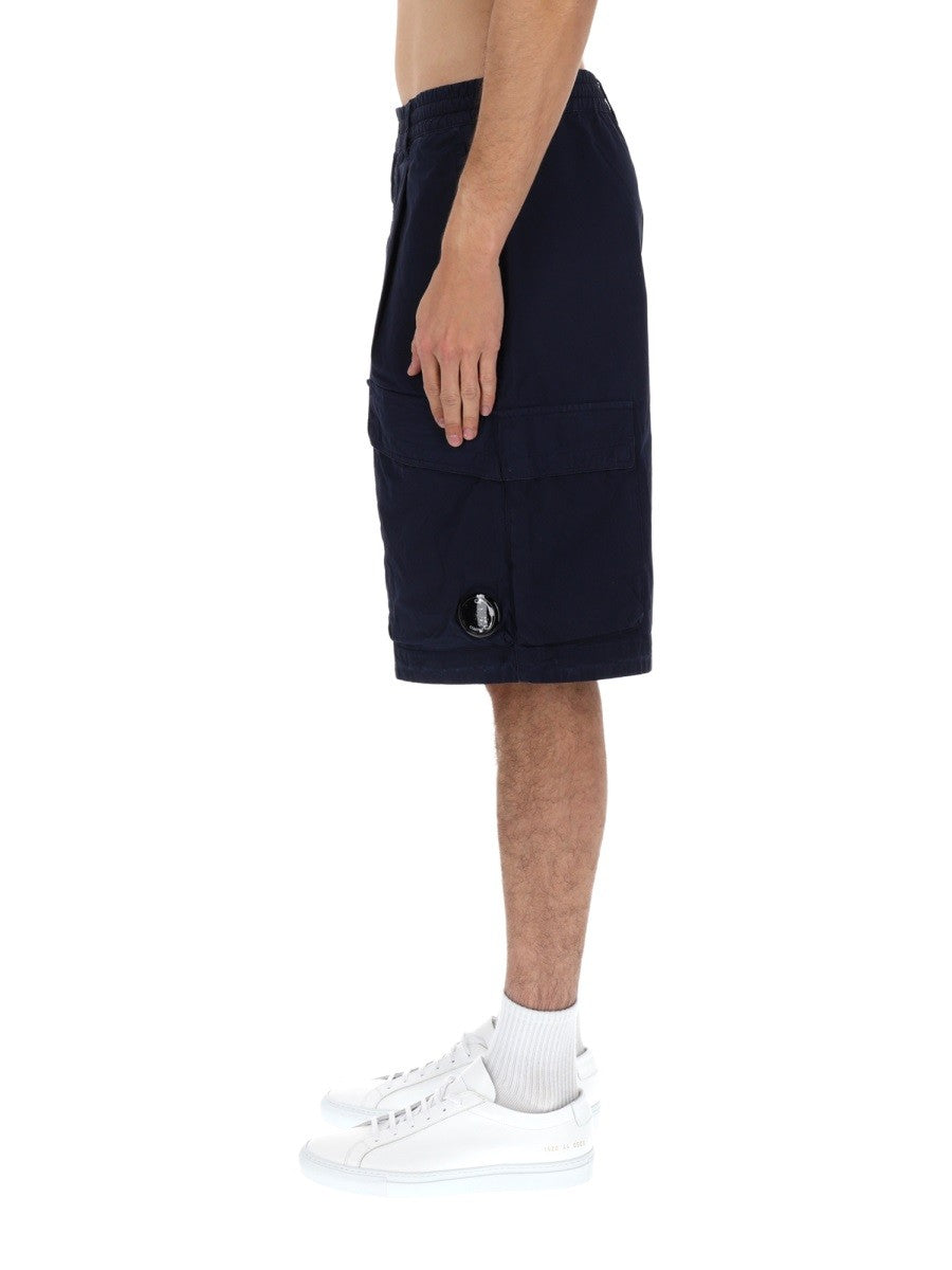 C.P. Company Katoenen Cargoshort – Marineblauw