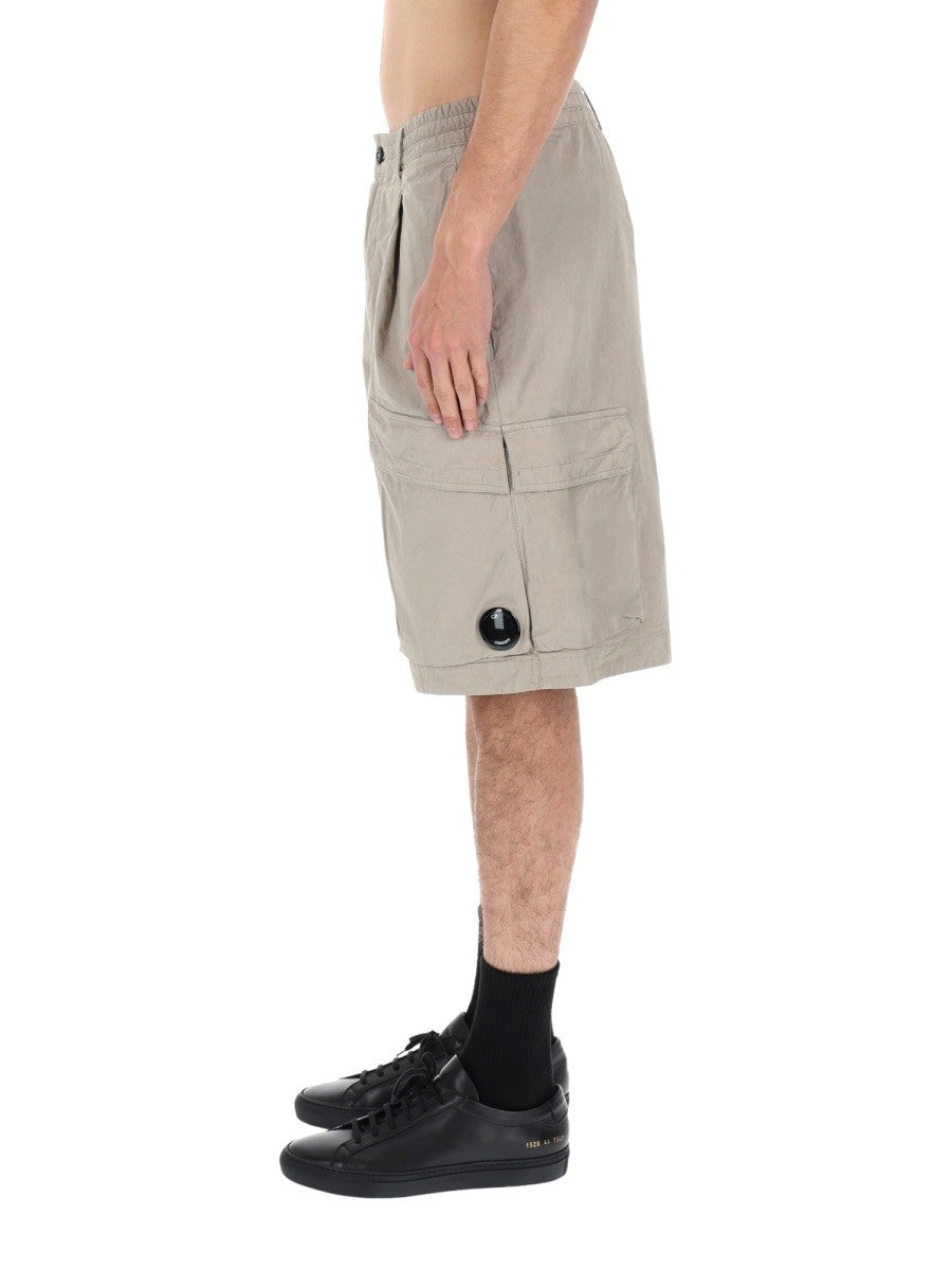 C.P. Company Katoenen Cargoshort – Grijs