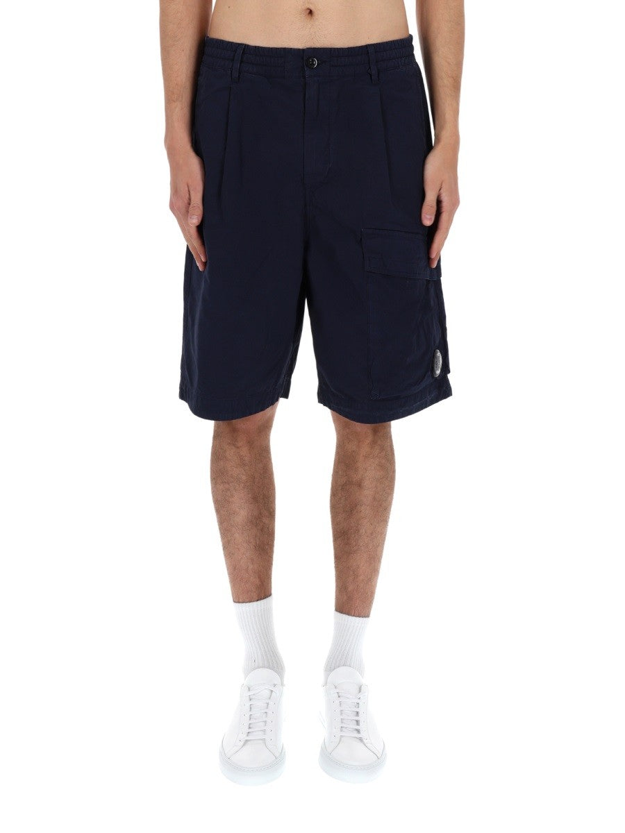 C.P. Company Katoenen Cargoshort – Marineblauw